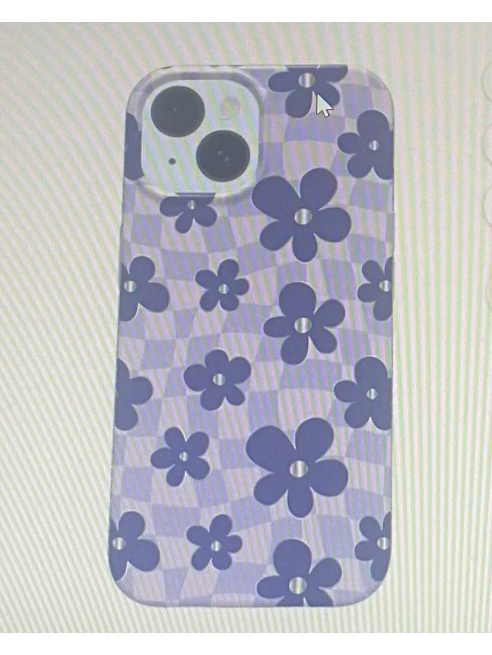 Onn Case for iPhone 16e/15/14/13 Purple Checkered Floral